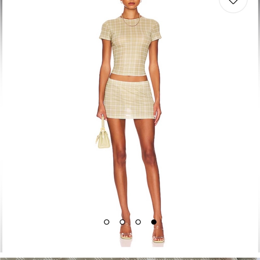 Cream Tweed Mini Skirt Set